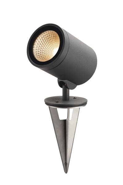 Borne d'éclairage et de balisage d’extérieur Helia, Led, 3000K, rond, Anthracite, 15W, convertible e
