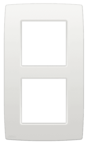 Plaque de recouvrement double, entraxe de 60 mm, verticale, couleur Niko Original white