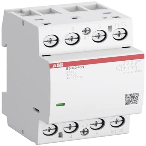 Contacteur modulaire 40A 2 NO 40A contacts tension circuit de commande: 230Vac / Dc