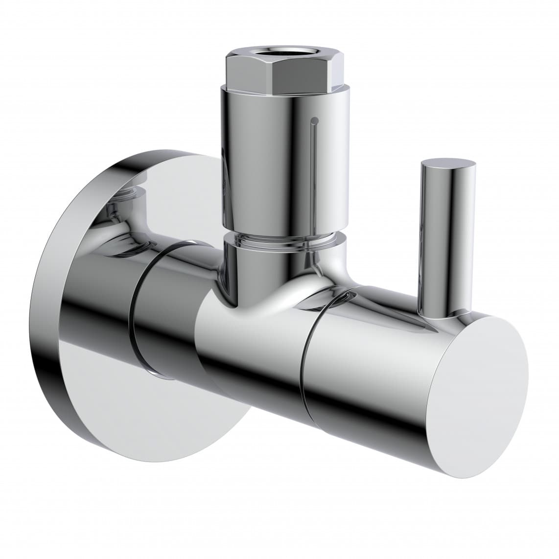 98166110 DEV-5WK, hoekstopkraan, 1/2"BU x 10 mmQ, met rozet
