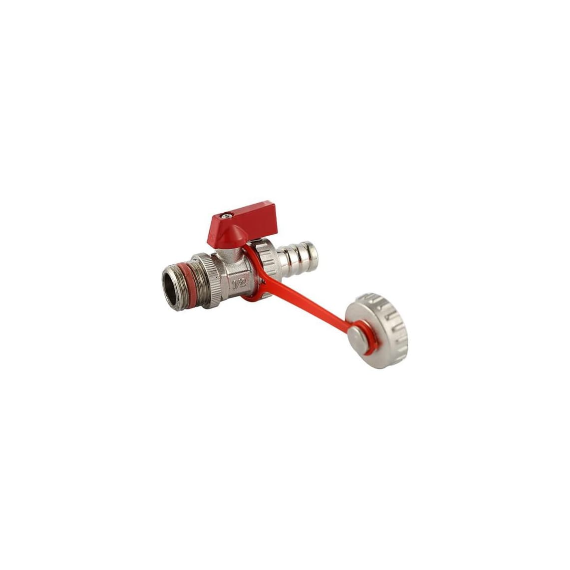 98854105 robinet à sphère, nickelé, 1/2" M x 1/2"T, avec presse-étoupe