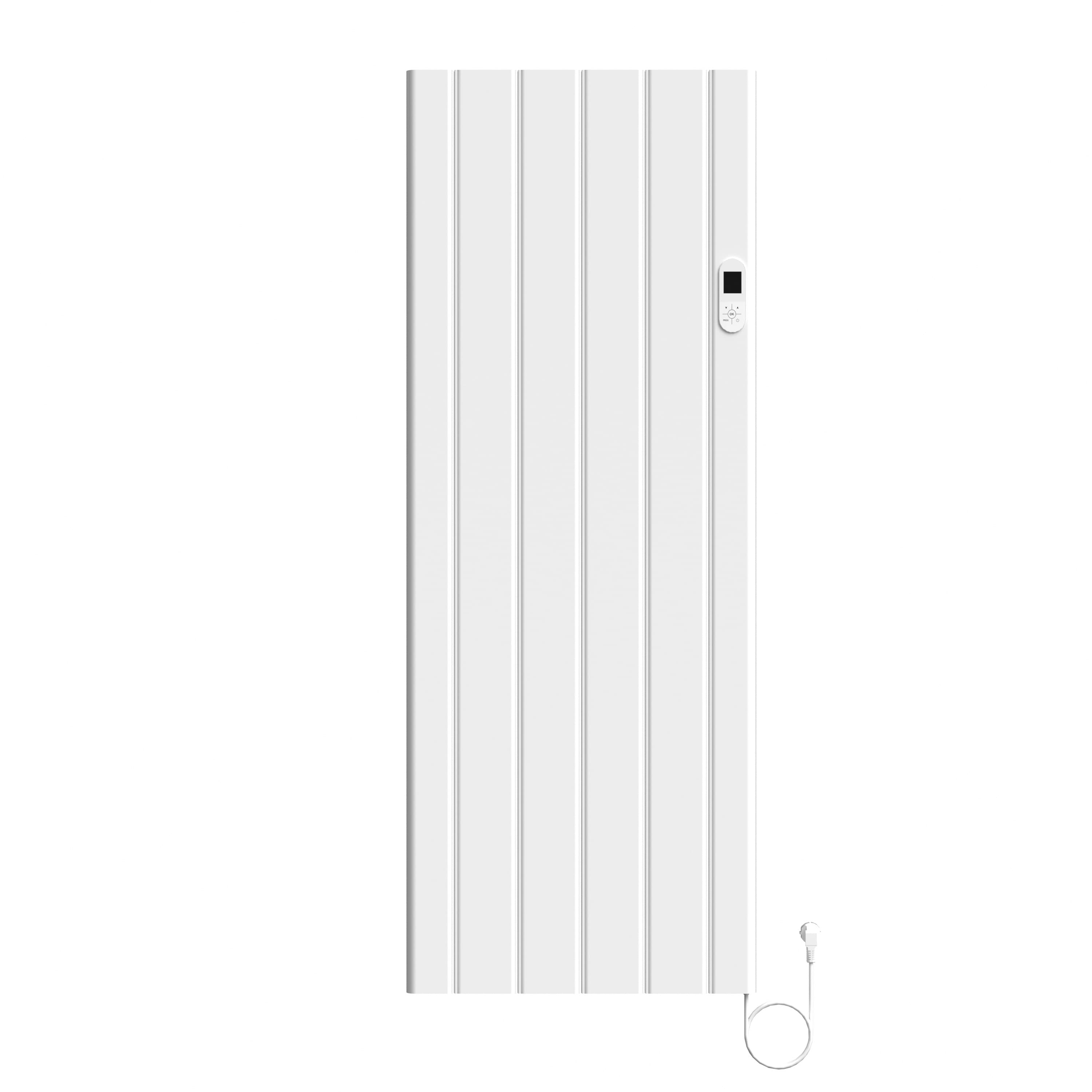 BELRAD RADIATEUR ÉLECTRIQUE – AVEC THERMOSTAT NUMÉRIQUE PROGRAMMABLE – SMART WIFI – 2000W – 1600X608X90 MM – BLANC BRILLANT