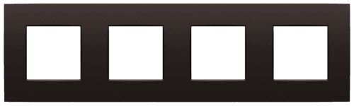 Plaque de recouvrement quadruple, entraxe de 71 mm, couleur Niko Intense dark brown coated