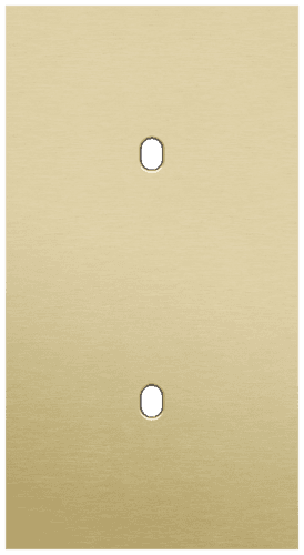 Plaque de recouvrement double, verticale 71 mm d'entraxe, pour deux fonctions de commutation simple, Niko Toggle alu gold brushed