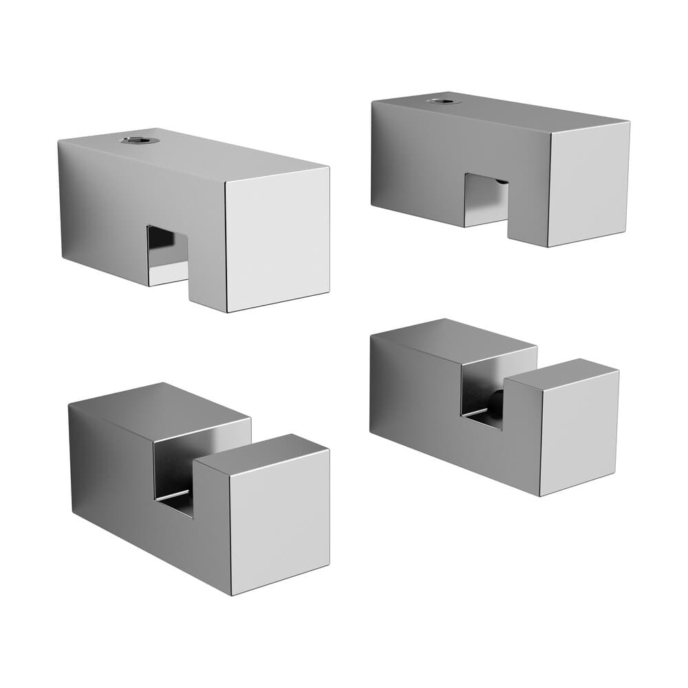 Clou Hold me set 4 pinces rétroviseur carré chrome