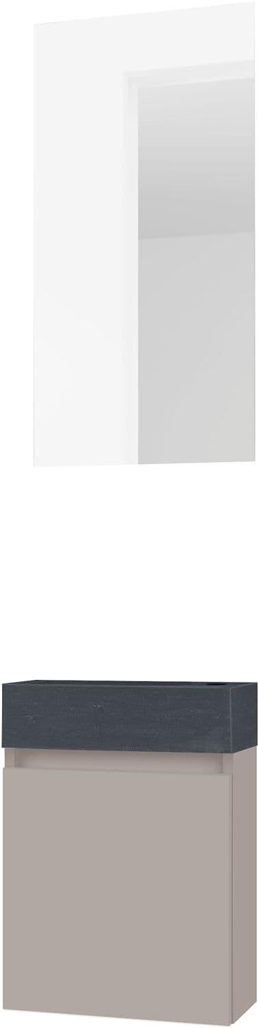 LAVE-MAINS FORM MINI STONE/ 1 PORT/MIROIR POUDRE GRIS