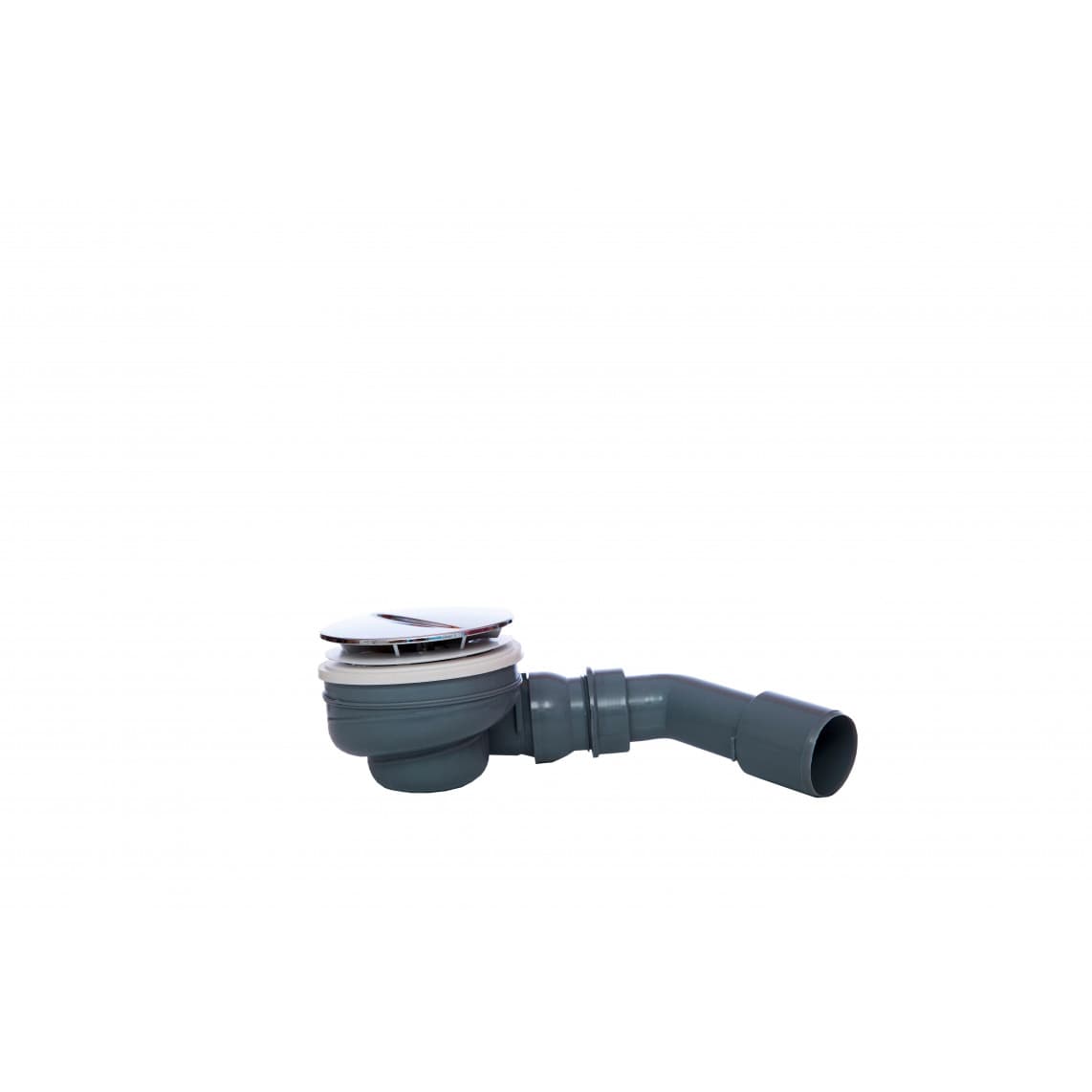 98811219 ECO-SAVE KS Douche- et Ecoulement de baignoire pour 90 mm, Gris, 1 1/2" x 40/50 mm, avec chromé-couverture, 110 mm
