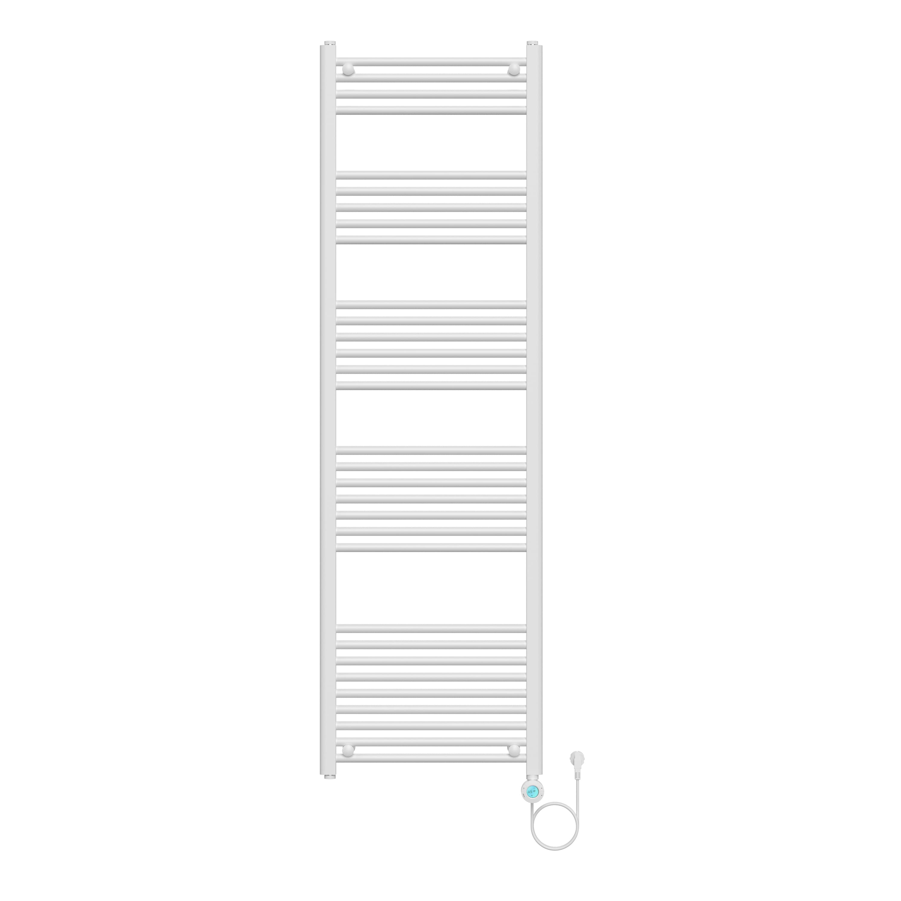 BELRAD SÈCHE-SERVIETTES ÉLECTRIQUE – AVEC THERMOSTAT NUMÉRIQUE PROGRAMMABLE – SMART WIFI - RACCORD À DROITE – 1000W – 1800X550 MM – BLANC BRILLANT