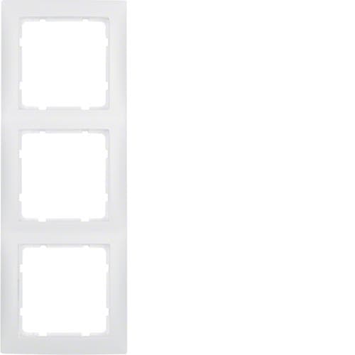 Plaque de recouvrement 3 postes Berker S.1 Blanc polaire, mat