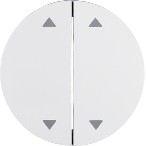 Touche avec symbole flèches Berker R.1 / R.3 Blanc polaire, brillant