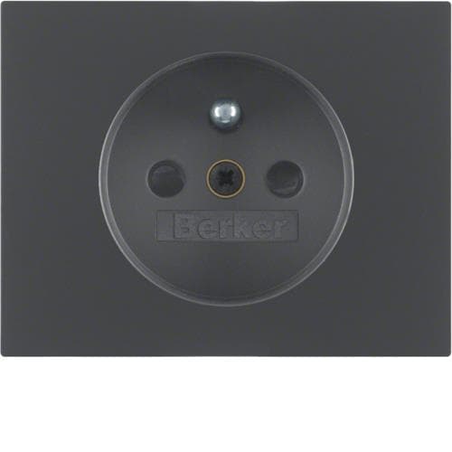 Sets de finition pour prise de courant avec terre Berker K.1 Anthracite, mat
