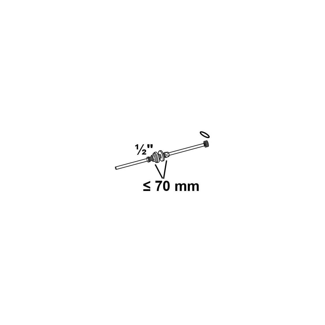 986550113 tuyau de passage pour évier, réglable bis 70 mm