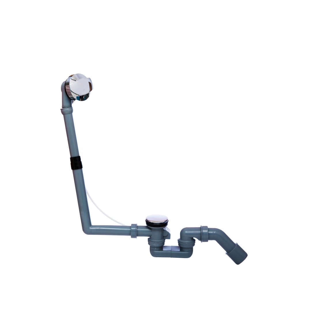 98845019 ECO-SAVE KS garniture de vidage et de trop plein pour baignoire, Gris, 1 1/2", avec excentrique