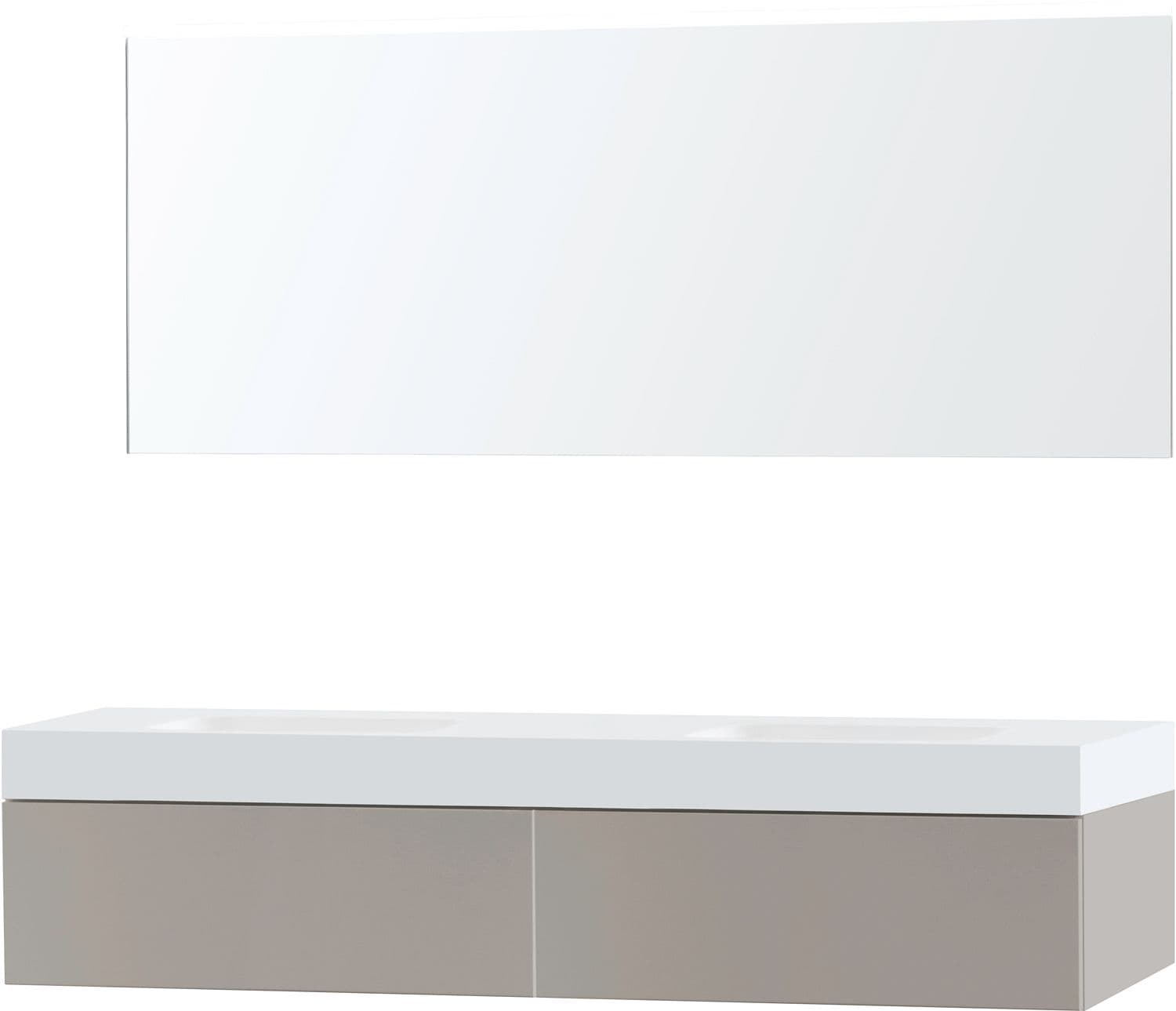 MEUBLE PURO DUO GRIS 180 1 TIROIR SOLID PURO MIROIR