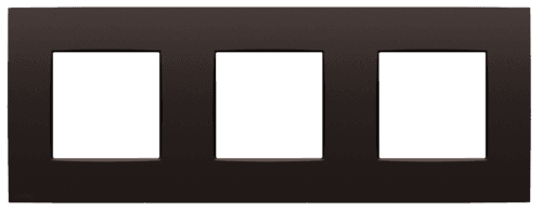 Plaque de recouvrement triple, entraxe de 71 mm, couleur Niko Intense dark brown coated