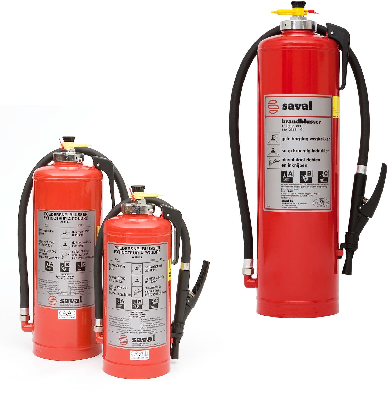 EXTINCTEUR AVEC POUDRE ABC BENOR 6KG PG6 STANDARD