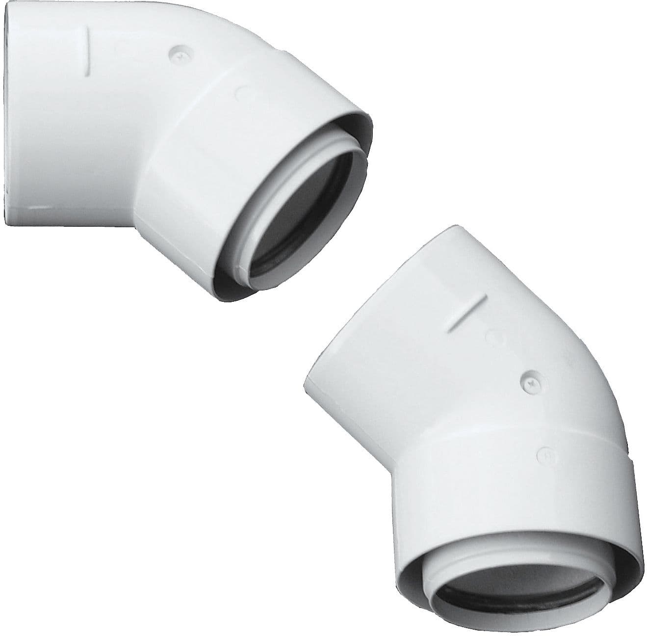 SET COUDE CONCENTRIQUE 45° 80/110MM AZ268 ALU/ALU BOSCH