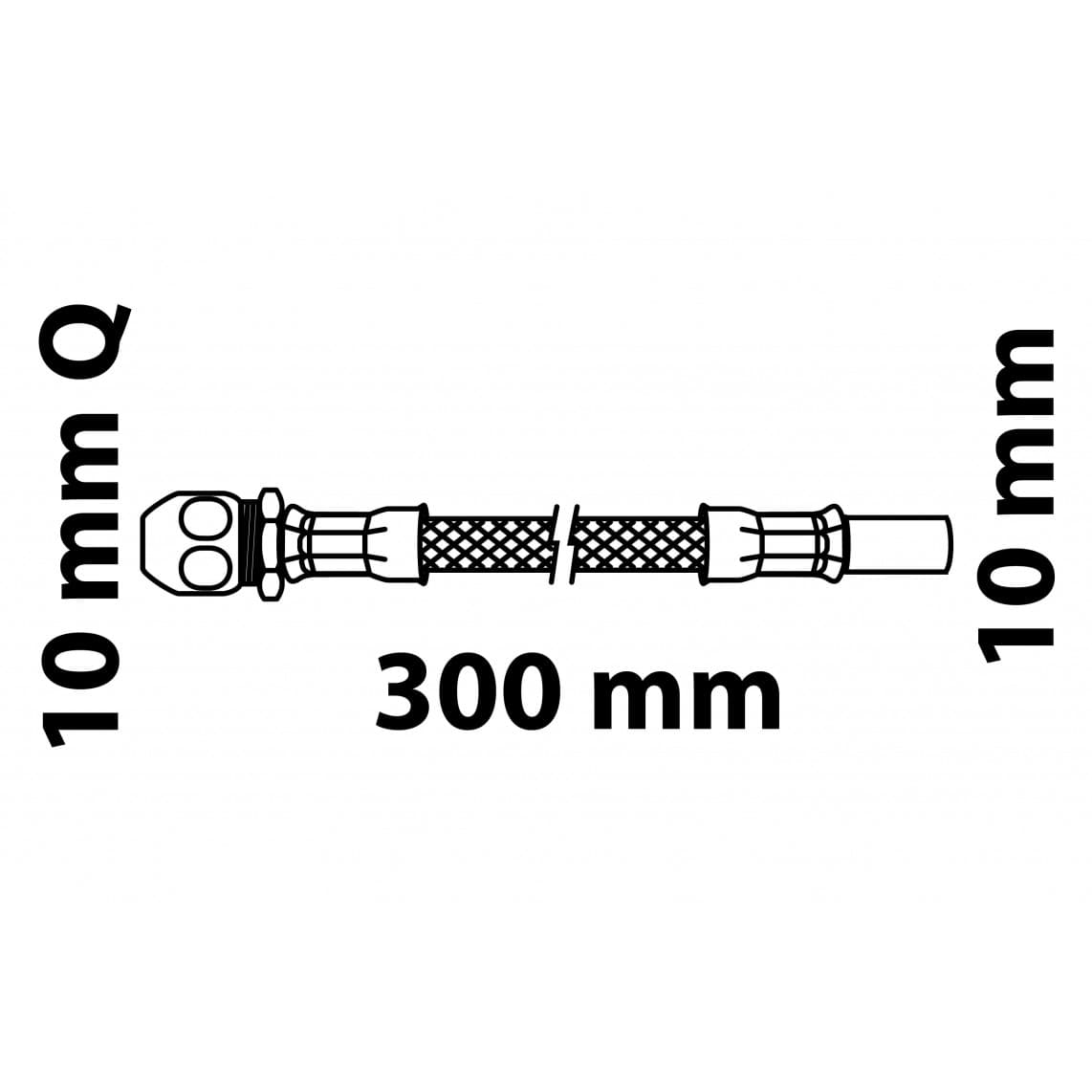 98627718 Tuyau de raccordement flexible 300 mm, 10 mmQ x 10 mm tube en cuivre