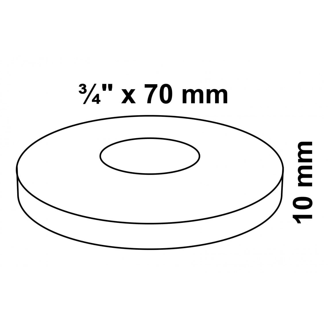 988137148 kraanrozet, chroom, 3/4" x 70 mm x 10 mm
