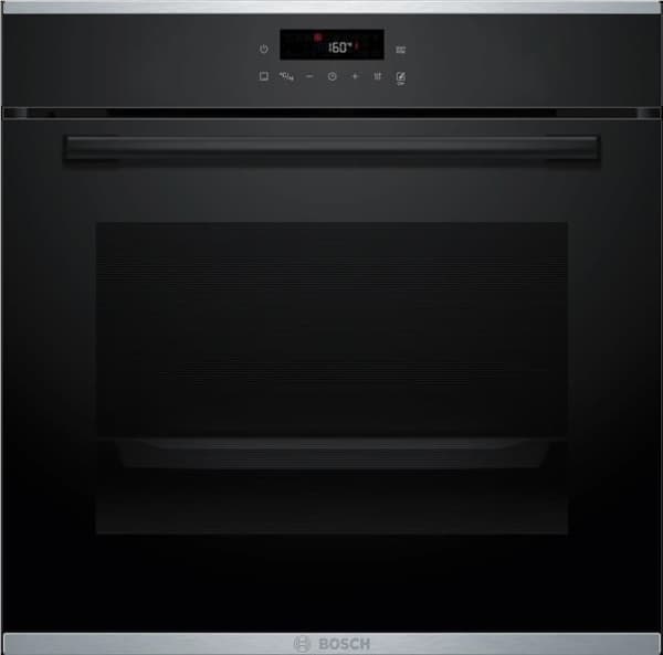 Four serie 4 multifonction 60cm, classe A+, 7 modes de cuisson, pyrolyse, display Rouge, rail télesc