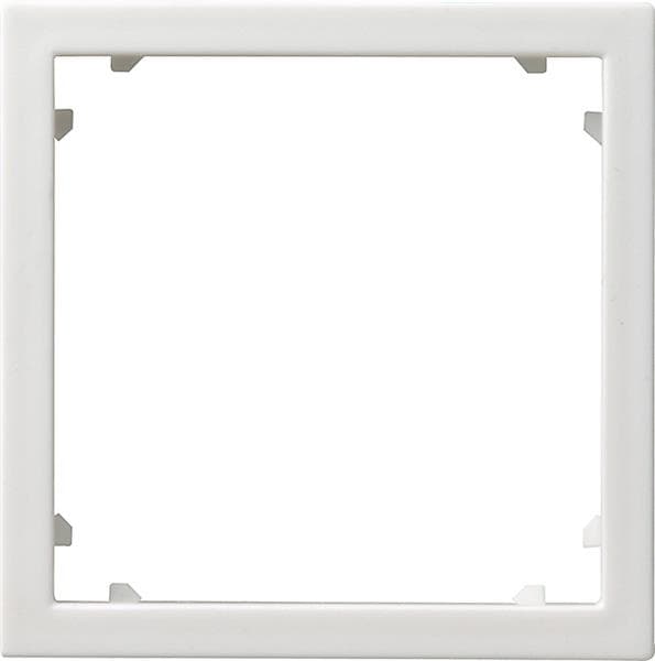 Cadre adaptateur avec découpe carrée pour appareils avec cache (45 x 45mm) Blanc brillant - le