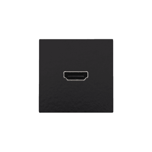 Set de finition avec prise HDMI/HDMI, couleur piano black coated