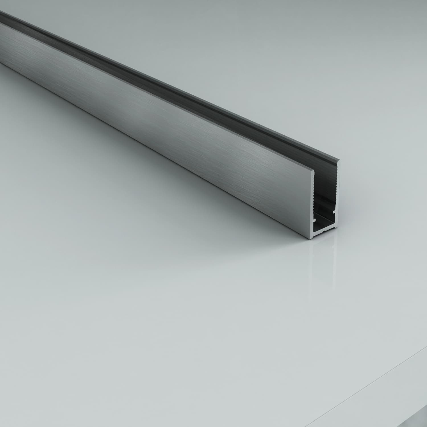 ALONI PROFIL MURAL POUR PAROI DE DOUCHE - 200 CM - ACIER INOX BROSSÉ