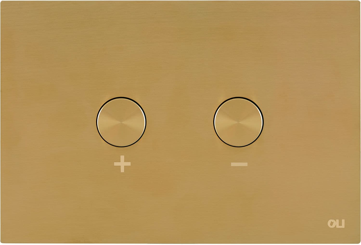 PLAQUE DE COMMANDE 2 TOUCHES BLINK PNEUMATIQUE BRUSHED GOLD