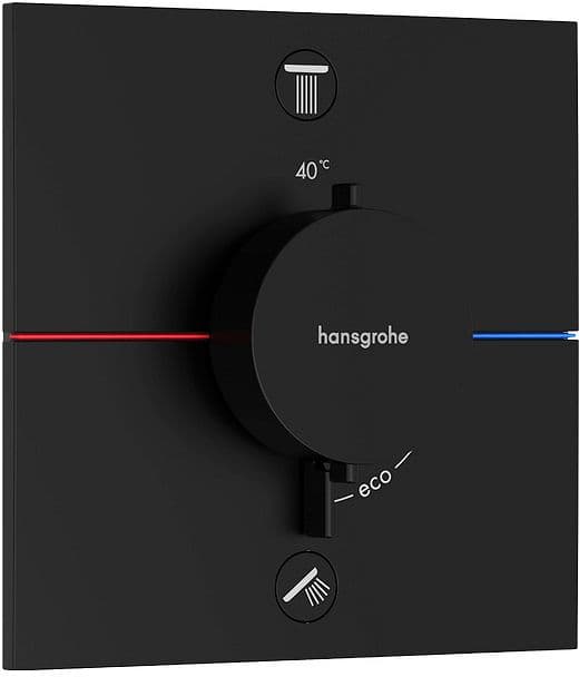 SET DE FINITION THERMOSTAT +2 FONCTION COMFORT E HG NOIR MATTE