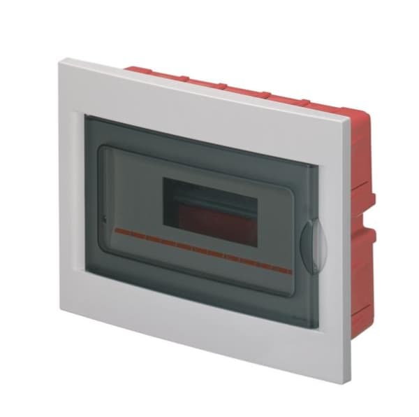 Coffret encastré Gris 12 modules avec porte fumée IP40 320 x 240 x 80mm l x h x p Ral 7035