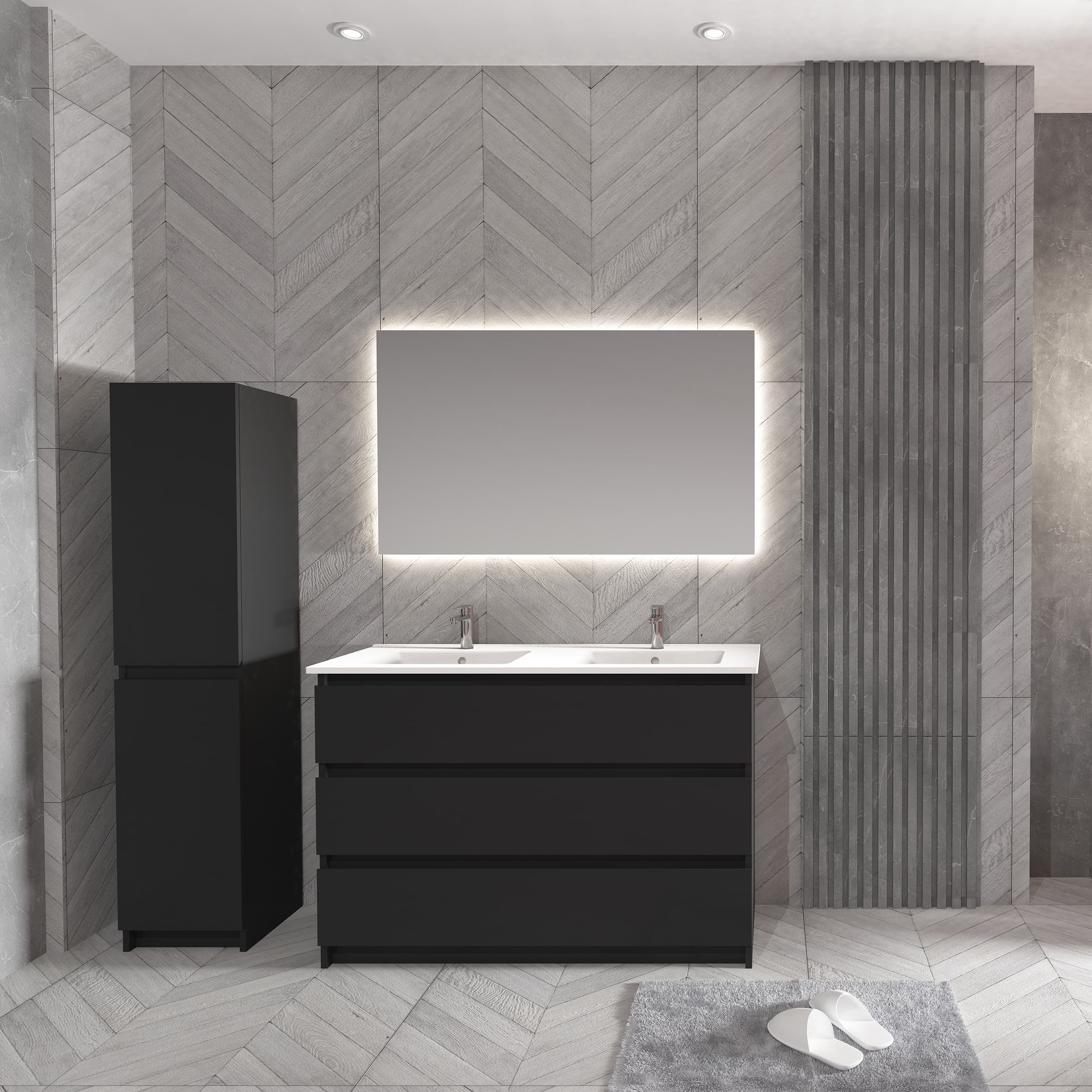 Jupiter meuble sous-plan (120CM) - Noir