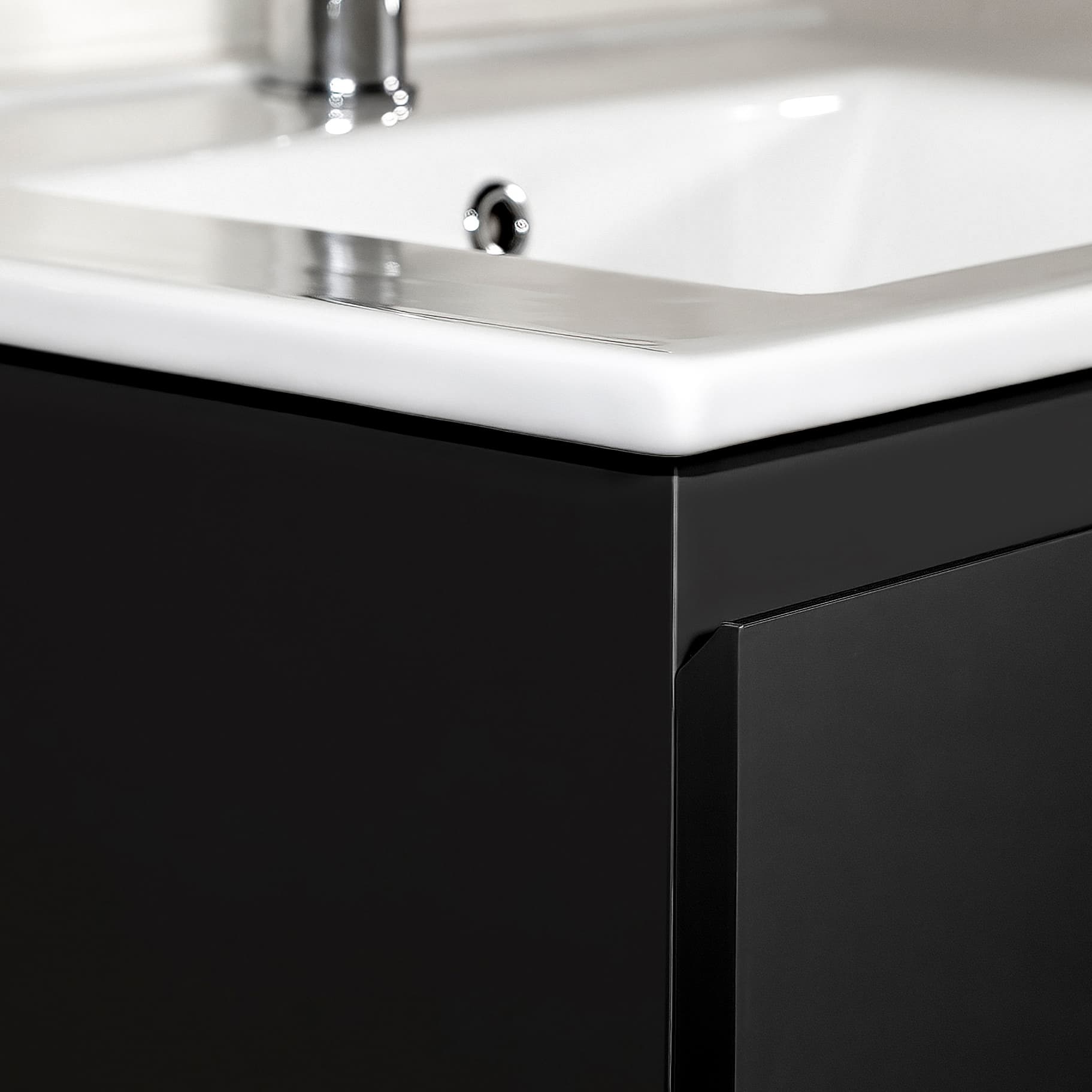 ALONI sally meuble sous-plan (100CM) - Noir mat