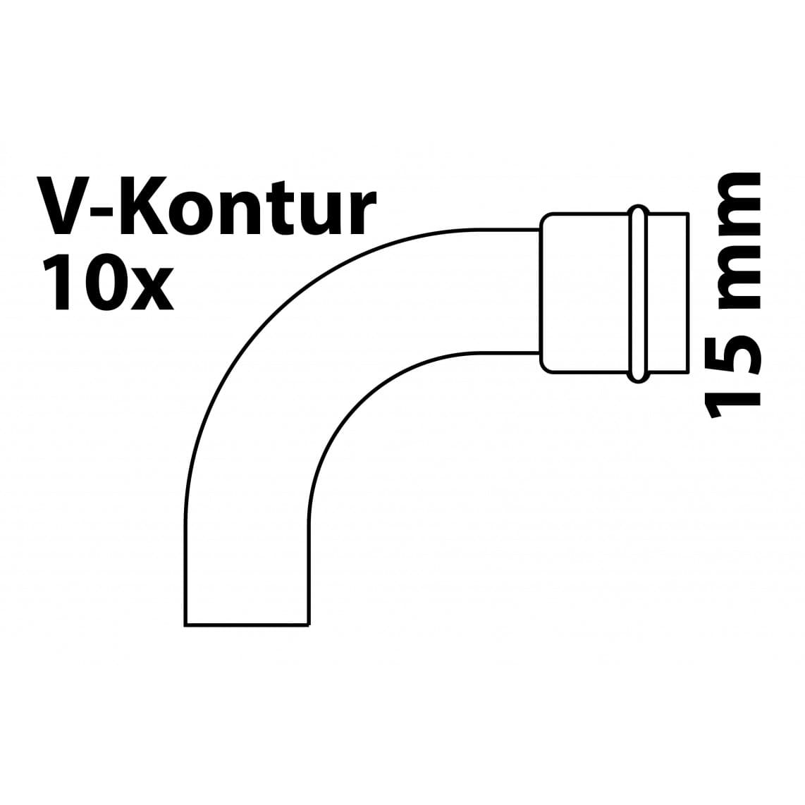 988611264 CU arc 90°, vierge, 15 mm, 1 manchon, (P5001) (10x),