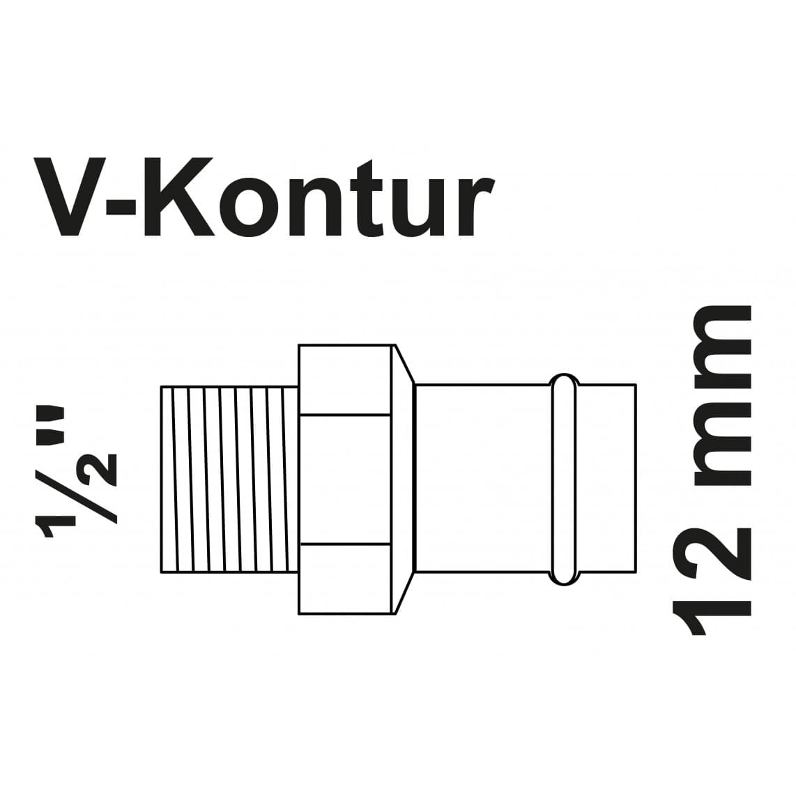 988622955 BR Mamelon de transition, vierge, 12 mm x 1/2" M, 1 manchon, (P4243g)