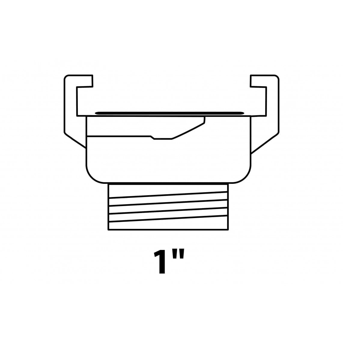 989862048 LT raccord rapide-Pièce filetée, vierge, 1" F