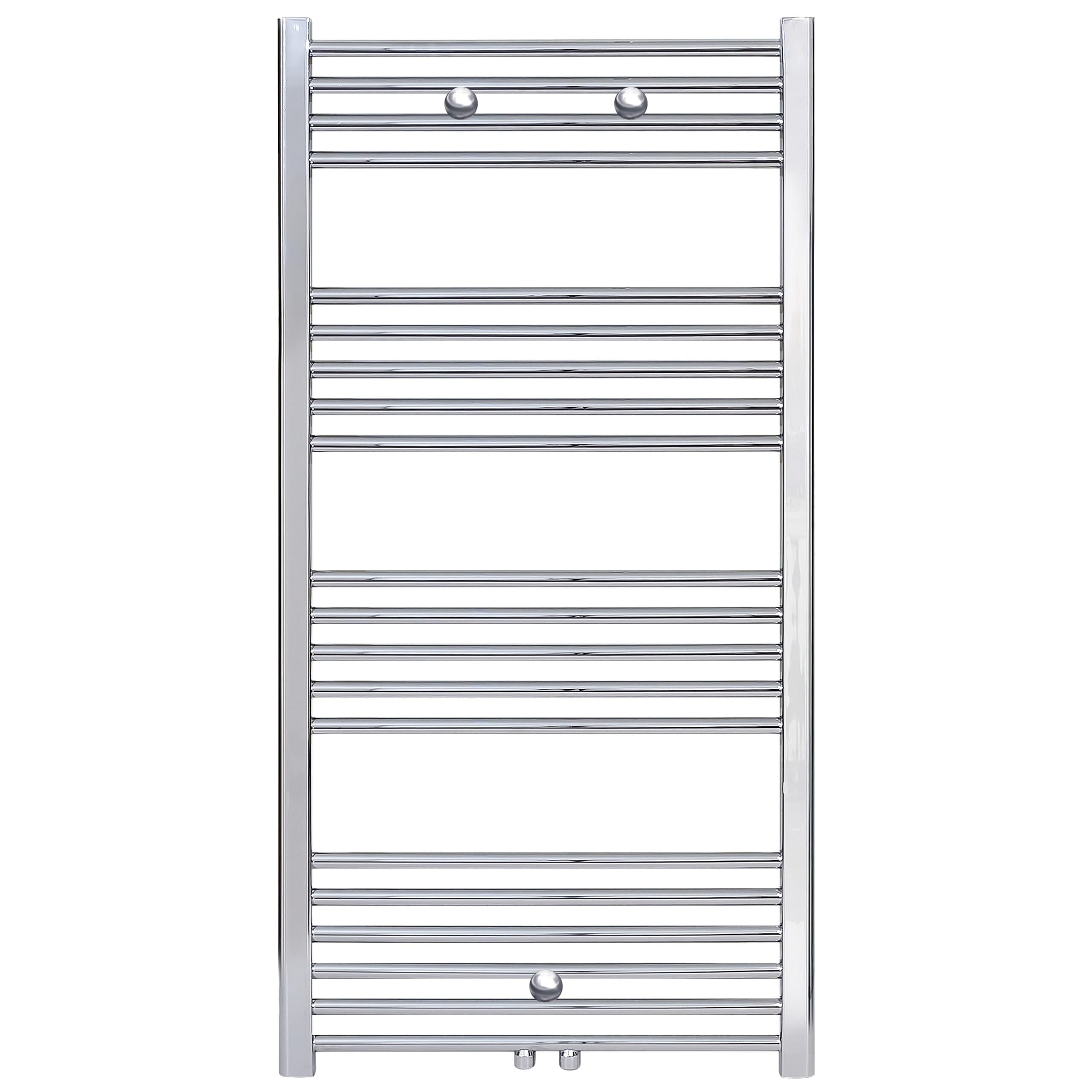 RADIATEUR SÈCHE-SERVIETTES RACCORDEMENT CENTRAL CHROME1200X500-376WATT
