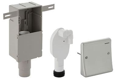 SIPHON A ENCASTRER+PLAQUE MACHINE A LAVER GEB.50/56MM INOX