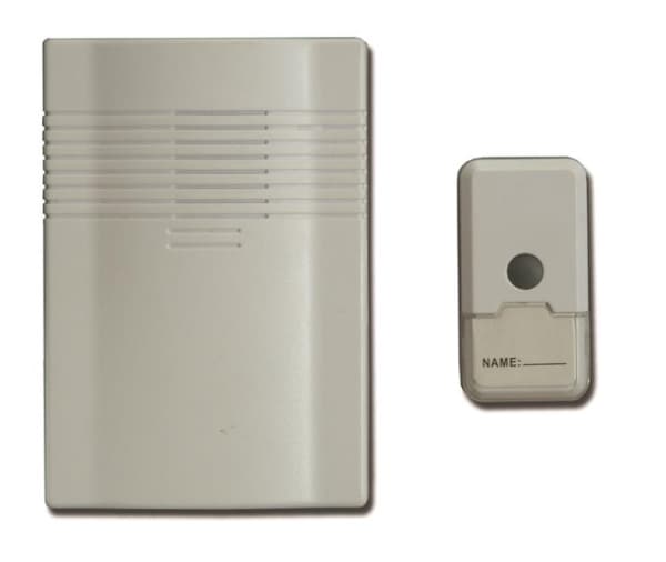 Carillon sans fil + bouton - poussoir - Blanc
