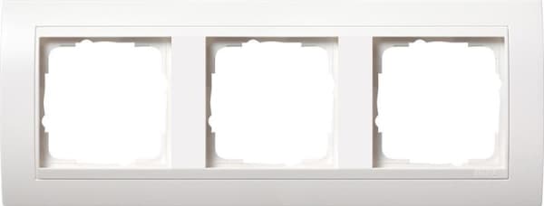 Cadres de finition Gira Event Blanc satiné avec cadre intermédiaire Blanc brillant Blanc