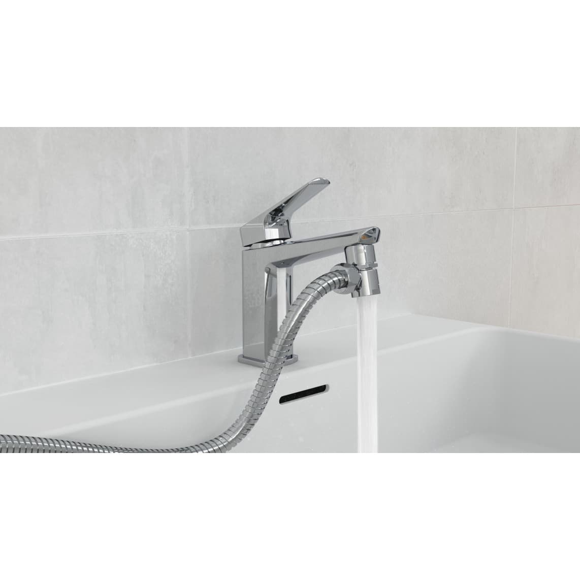 DX22 Wastafel handdouche set, chroom