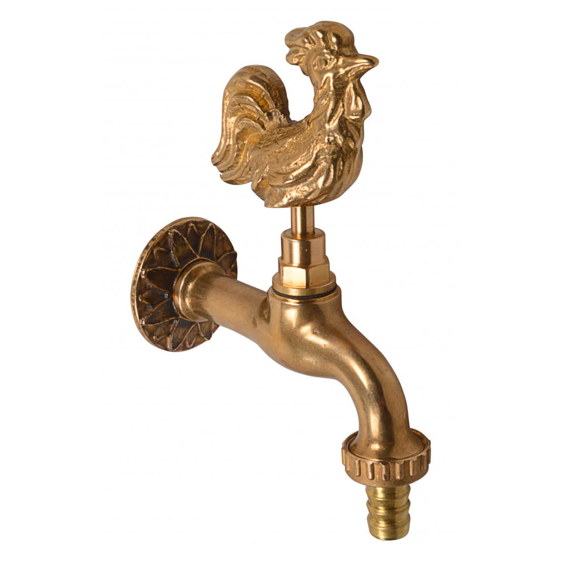 98618473 LT robinet de service Poignée de coq, vierge poli, 1/2" M x 3/4" M x 1/2"T