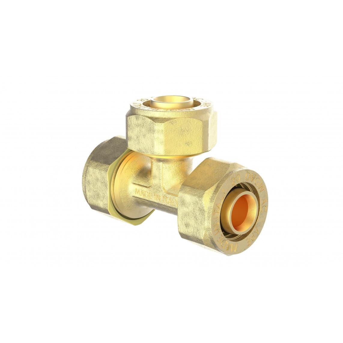 988911355 LT pièce en T, vierge, 26 mm, raccord à serrer pour tube multicouche