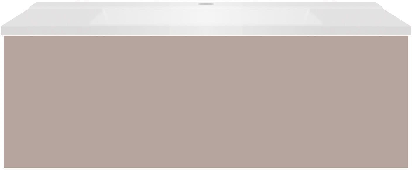 SOUS MEUBLE COFFEE 1 TIROIR 90 BASALTGRIJS+LAVABO BLANC
