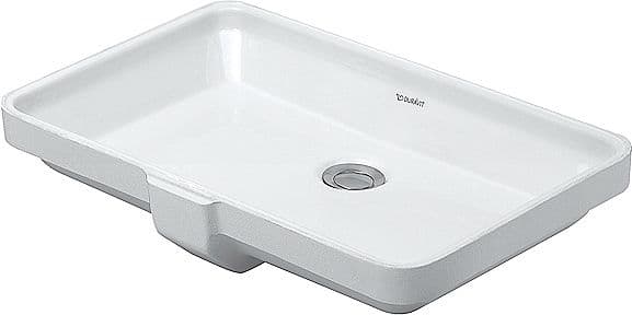 VASQUE A SOUS ENCASTRER 2ND FLOOR DURAVIT 525X350MM SANS TROU ROBINET +TROP-PLEIN BLANC