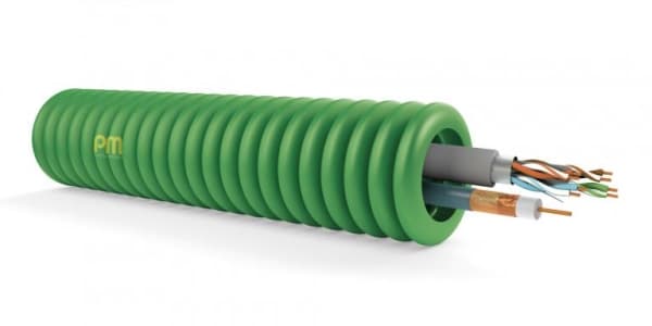 Précâblé avec 2 x UTP et Coax Pvc6 Telenet, Wvem, ... en rouleau de 100m