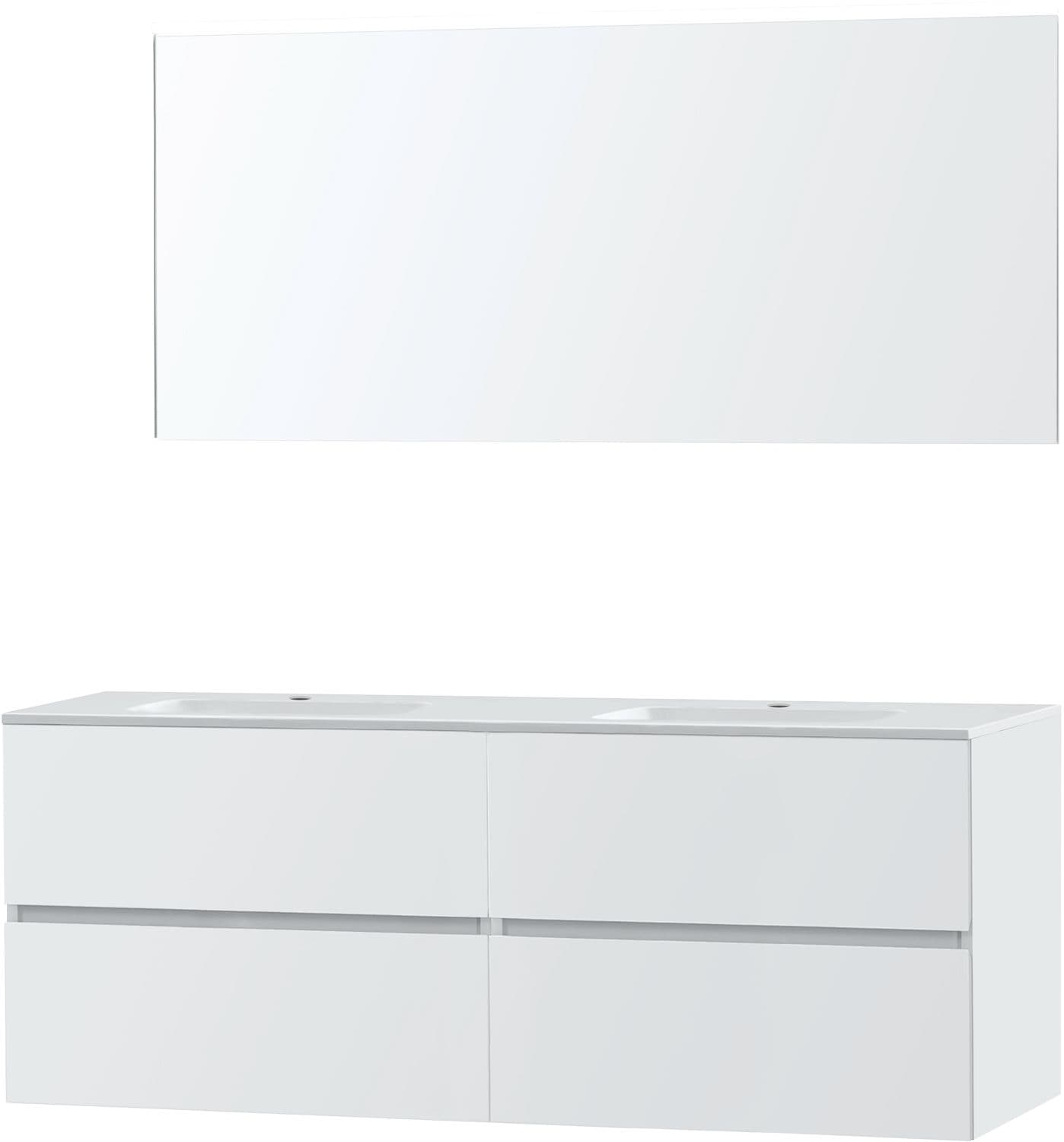 MEUBLE MOLTO POUDRE BLANC 160 MARBRE SYNTHETIQUE MIROIR