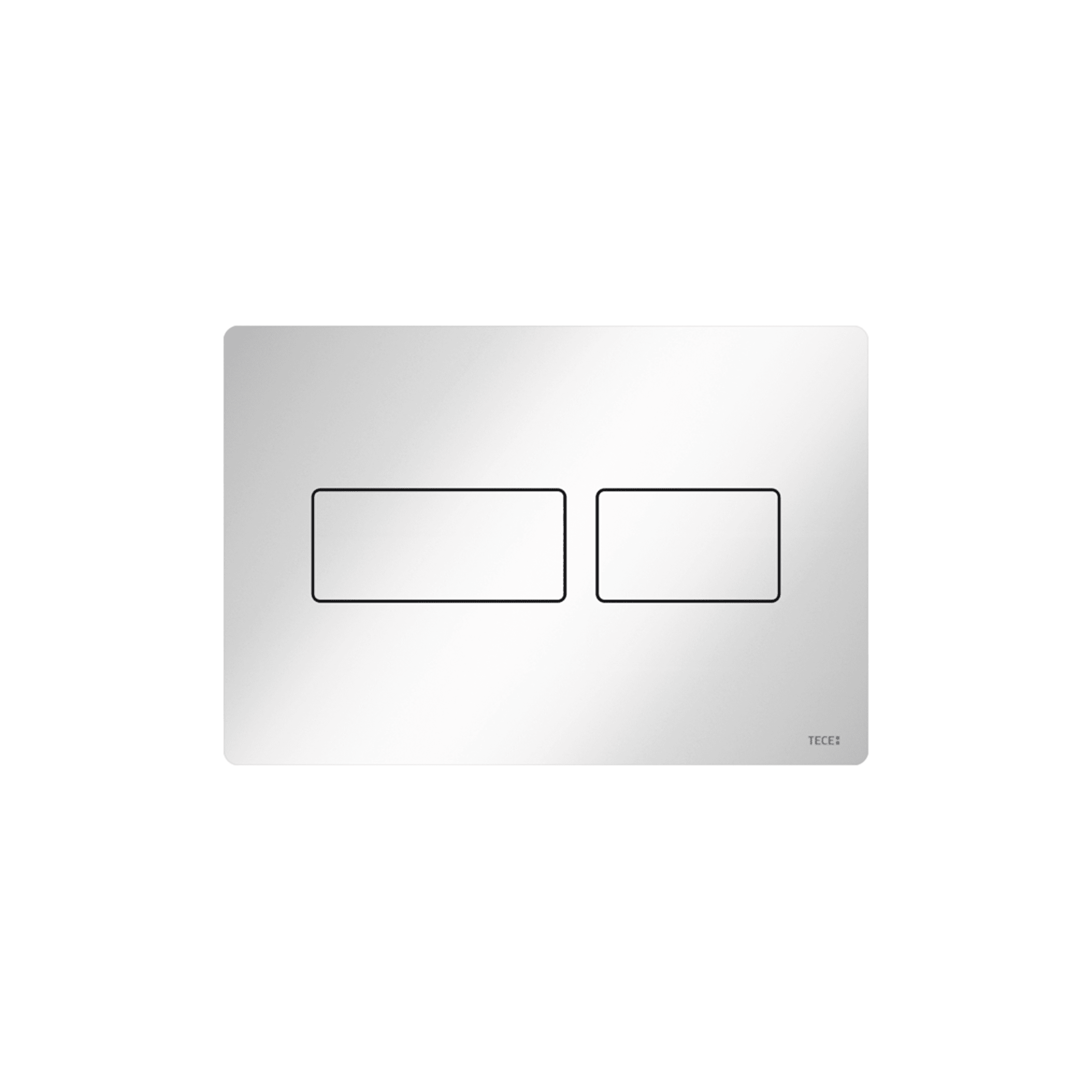 PLAQUE DE DÉCLENCHEMENT WC TECESOLID, DOUBLE TOUCHES, BLANC BRILLANT