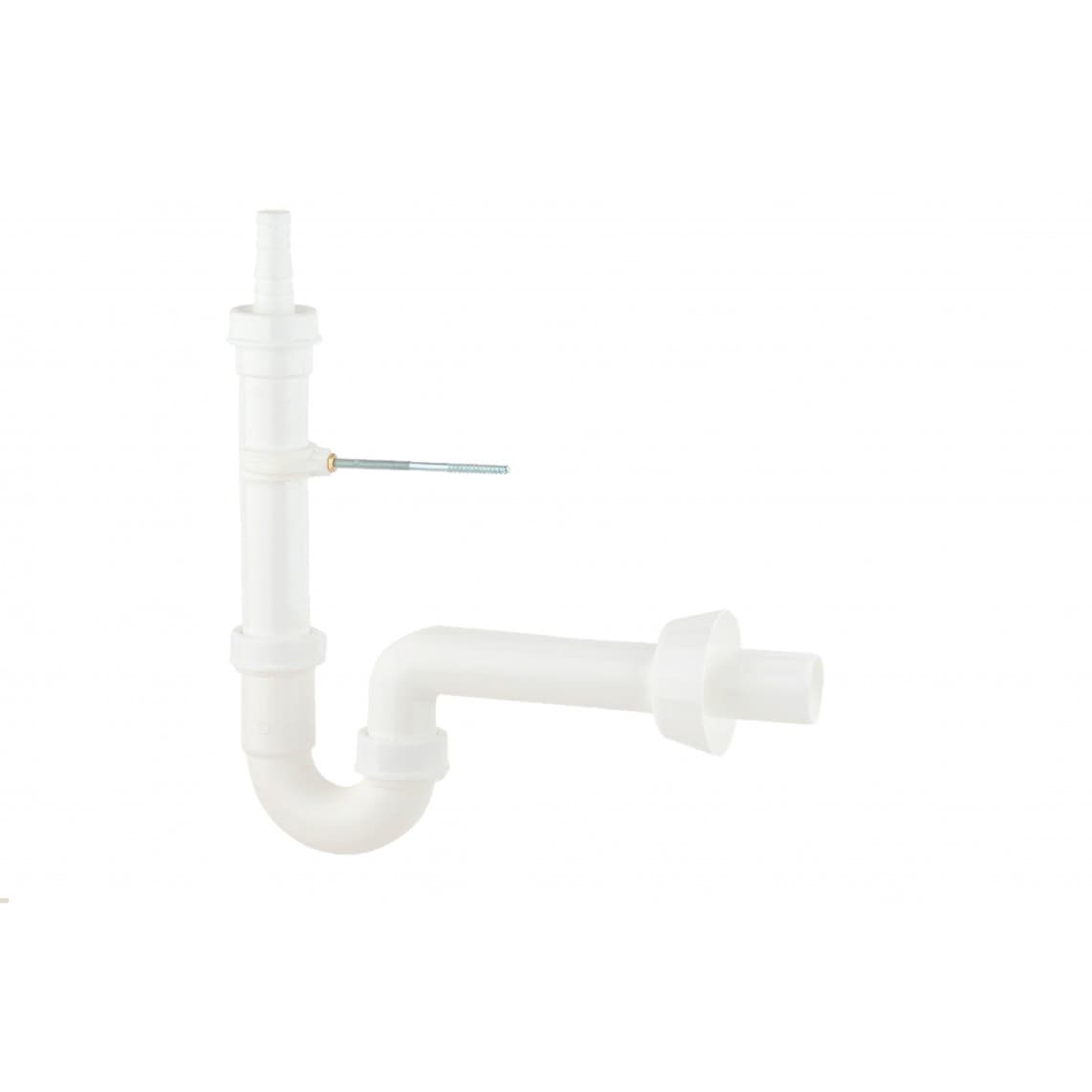 98838048 KS siphon tubulaire pour machine à laver, blanc, 1 1/2" x 40 mm, avec 3/4" Raccordement de l'appareil