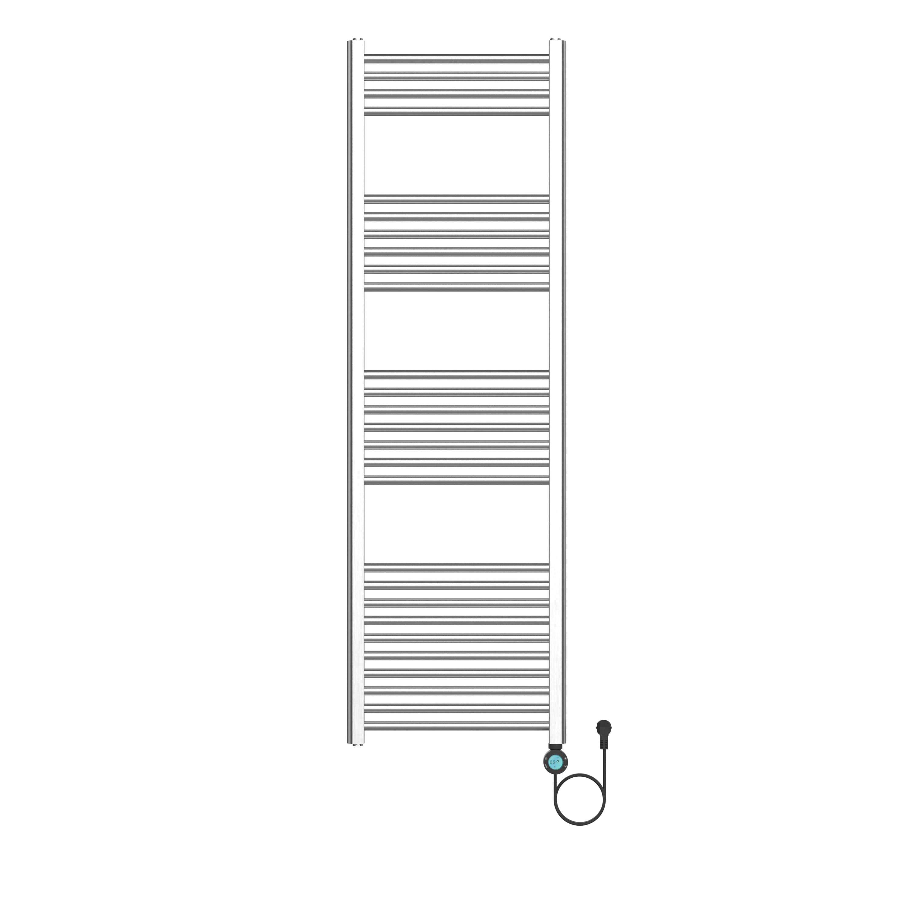BELRAD SÈCHE-SERVIETTES ÉLECTRIQUE – AVEC THERMOSTAT NUMÉRIQUE PROGRAMMABLE – SMART WIFI - RACCORD À DROITE – 900W – 1600X500 MM – ACIER INOX BROSSÉ