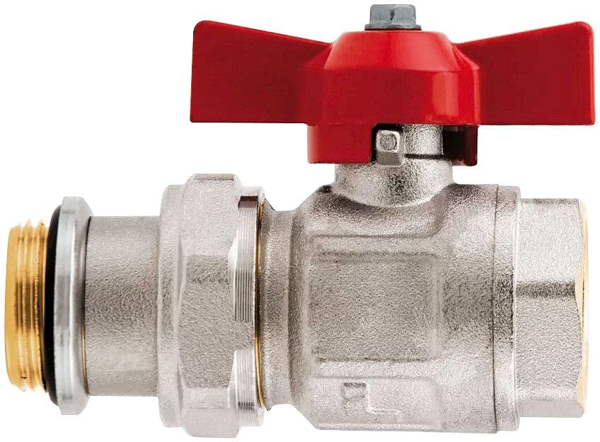 VANNE A BILLE 4/4" ROUGE UNI.COLLECTEUR